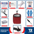 Red Bleeding Control Kit by True Rescue with SAM XT tourniquets and first aid supplies