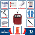 Red Bleeding Control Kit by True Rescue with SAM XT Tourniquets and first aid supplies