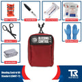 Red Bleeding Control Kit by True Rescue with SAM XT Tourniquets and first aid supplies