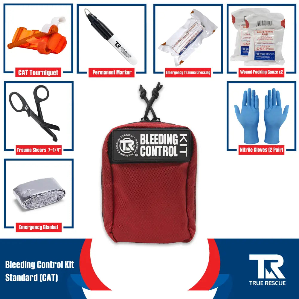 Bleeding Control Kit by True Rescue - Standard Kit / Orange / C-A-T Gen 7 Tourniquet - Bleeding Control Kit