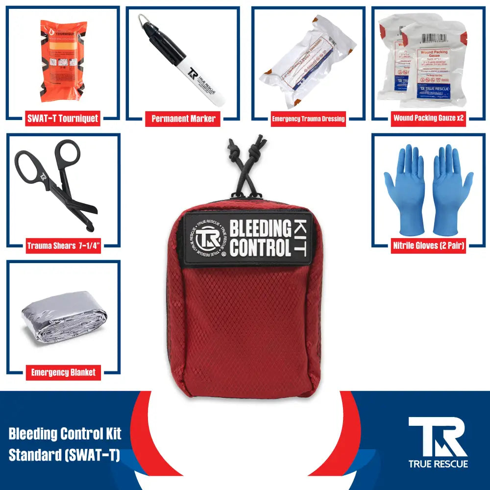 Bleeding Control Kit by True Rescue - Standard Kit / Orange / SWAT-T Tourniquet - Bleeding Control Kit