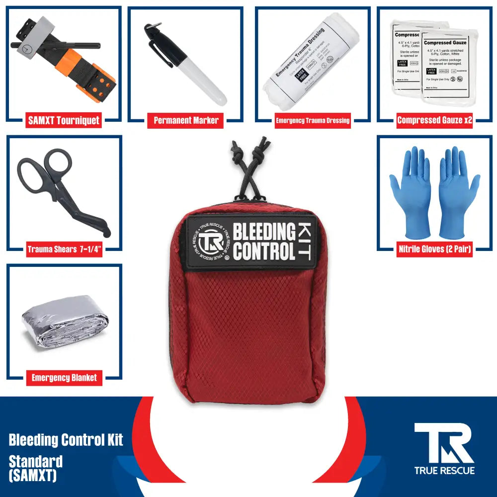 Bleeding Control Kit x2 With Wall Mount - Standard Kit / Orange / SAM XT Tourniquet - Bleeding Control Bundles