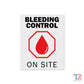 Bleeding Control On Site Decal - Bleeding Control Sign