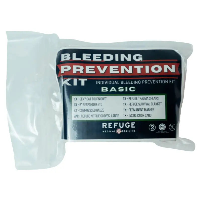 Basic Bleeding Prevention Medical Kit from Refuge for life threatening situations