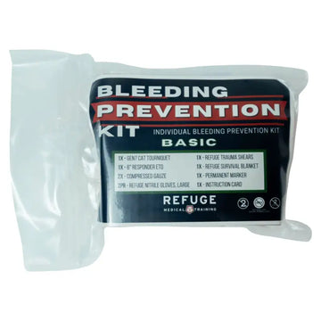 Basic Bleeding Prevention Medical Kit from Refuge for life threatening situations