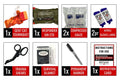 Bleeding Prevention Kit for Life Threatening Situations with essential medical supplies