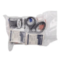 First aid kit in a clear plastic bag for Bleeding Prevention Kit in life threatening situations
