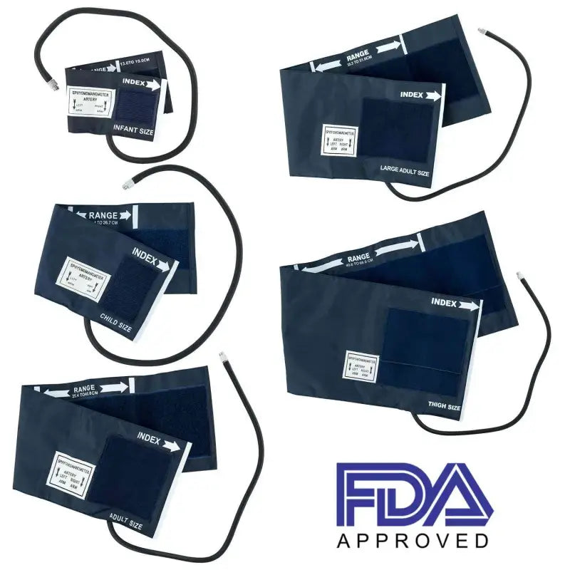 Black Blood Pressure Cuffs with FDA Approval for Blood Pressure Multi-Cuff Kit 5