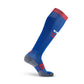 Blue athletic sock with red and gray accents from Tall Compression Socks (USA)