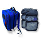 Blue backpack and mesh packing cubes with 12HR Plus Royal Blue and 1000D Cordura