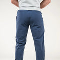 Blue casual traveler joggers with carrier retention waistband and concealed carry pockets
