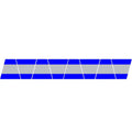 Blue Grey Triple Stripe Reflective Helmet featuring diagonal white lines design