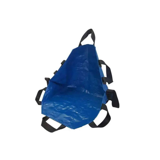 Blue medical stretcher with black straps from LINE2design Emergency Portable Transport Unit