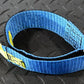 Blue nylon tow strap with yellow loop end for 1-3/4 Inch Individual Hose Strap