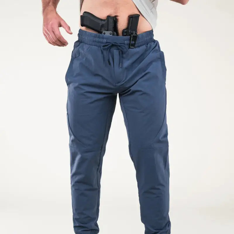 Blue Carrier Traveler Joggers with Concealed Carry and Carrier Retention Waistband