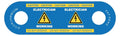 Blue safety tag with Electrician Working warnings on ELECTRICIAN DoorJamm product