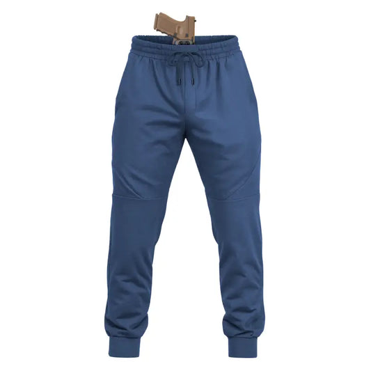 Blue Carrier Traveler Joggers with concealed carry and carrier retention waistband