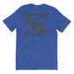 Blue t-shirt in Heather True Royal with Skylight Specialist design for comfortable wear