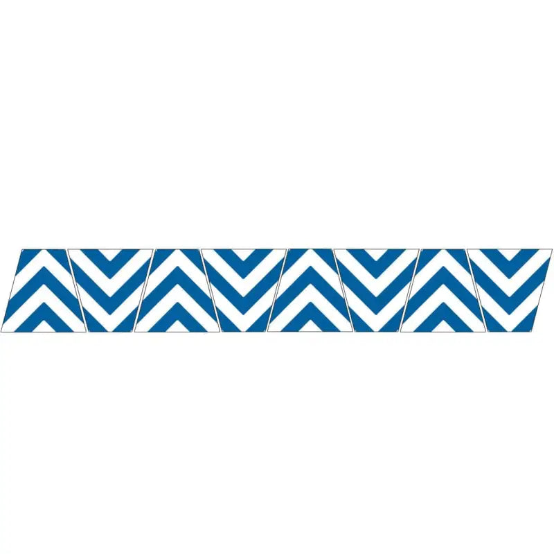 Blue white chevron pattern border strip on Stripe Reflective Helmet Tetrahedron 8 Pack