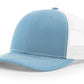 Blue and white trucker hat with leather patch for First Responders and Firefighters in Dumpster Fire collection