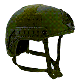 Rear view of the Spec Ops Ballistic Helmet with integrated accessory rails and NVG shroud, perfect for versatile tactical use.
