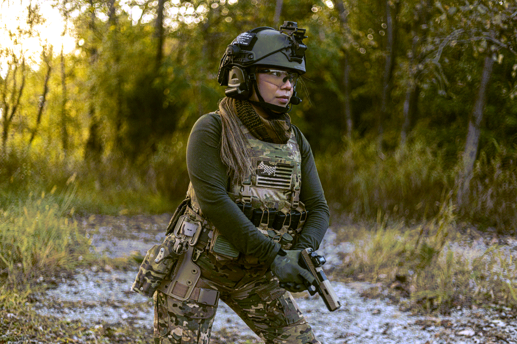 Detailed close-up of the Spec Ops Ballistic Helmet's firmness and sleek profile, emphasizing its role as a tactical ballistic helmet for professionals.