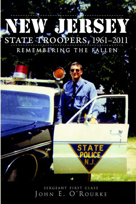 Book cover featuring a vintage New Jersey State Police car for Jersey State Troopers