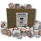 Box of Kcup single-serve coffee pods with scattered cups and pods, Big Box 100ct