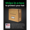 Brown cardboard shipping box for Thin Red Line Trucker Hat | Black Fire Snapback
