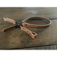 Brown leather dog collar with metal buckle, ideal as a smooth leather chin strap