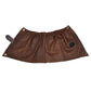 Brown leather skirt with elastic waistband for Game Skin Ankle Gaiters fashion