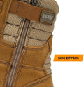 Brown Magnum boot with side zipper featuring MAG SHIELD suede leather for greater strength