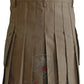 Brown pleated utility kilt with cargo pockets in Standard II Dark Khaki Utility Kilt style