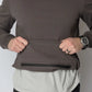 Brown Durable Concealment Hoodie with zippered hand pocket and smooth draws