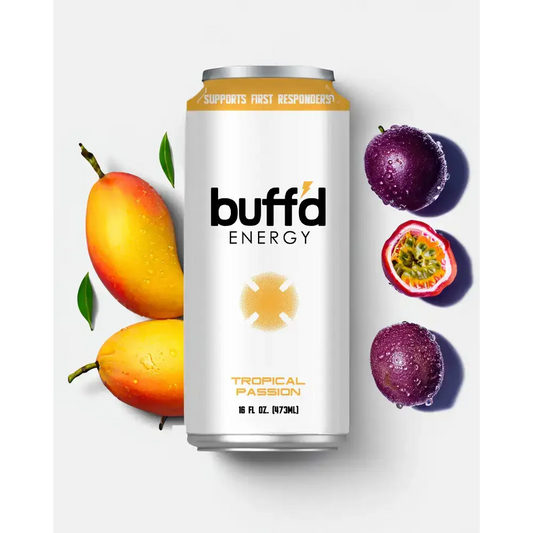 Buff'd Energy Tropical Passion Flavor 12 Pack Energy Drink - Chief Miller Apparel