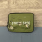 Bullet-impacted green ballistic plate for body armor Level IV 6x8 from Redemption Tactical