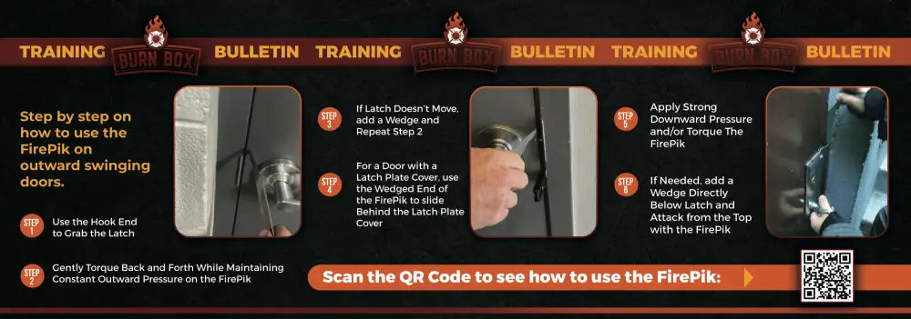 Training bulletin with step-by-step firearm instructions for FirePik, a world famous lock loiding tool