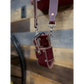 Burgundy leather phone case with shoulder strap for Universal Radio Bucket