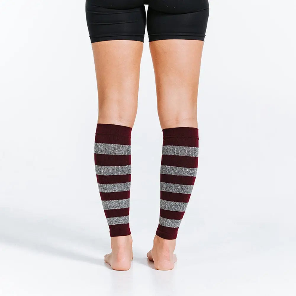 Chief Miller Compression Sleeves>Calf Sleeves Calf Sleeves, Maroon and Heather Stripes Apparel