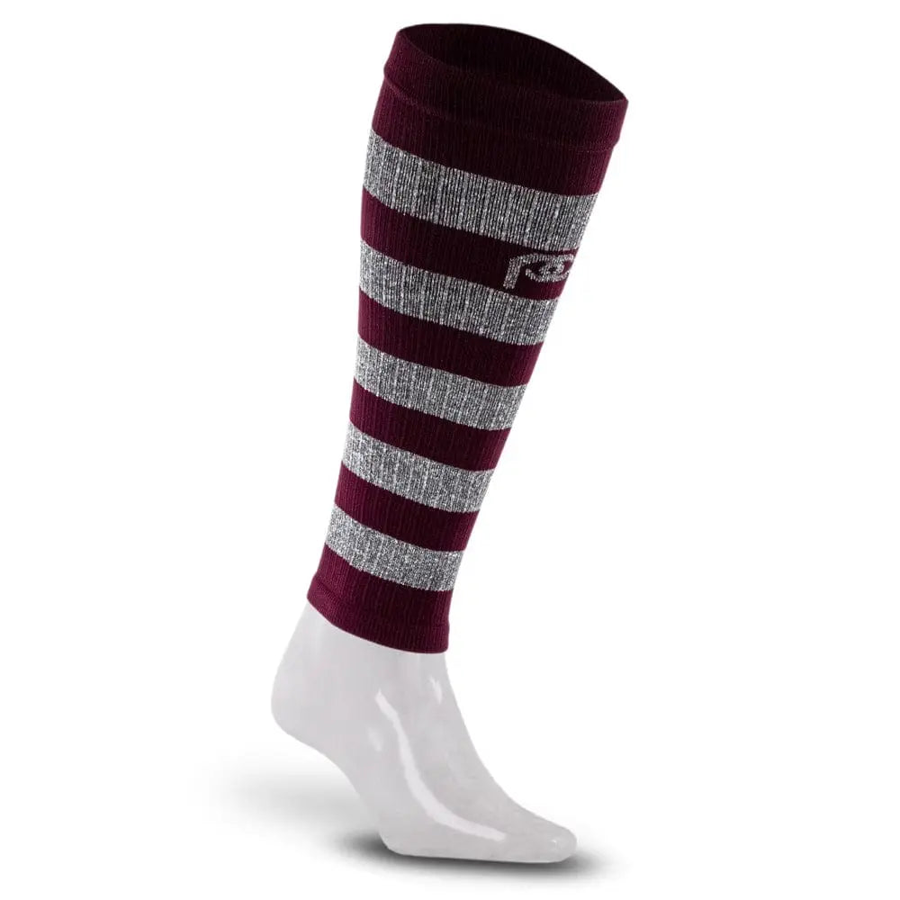 Chief Miller Compression Sleeves>Calf Sleeves Calf Sleeves, Maroon and Heather Stripes Apparel