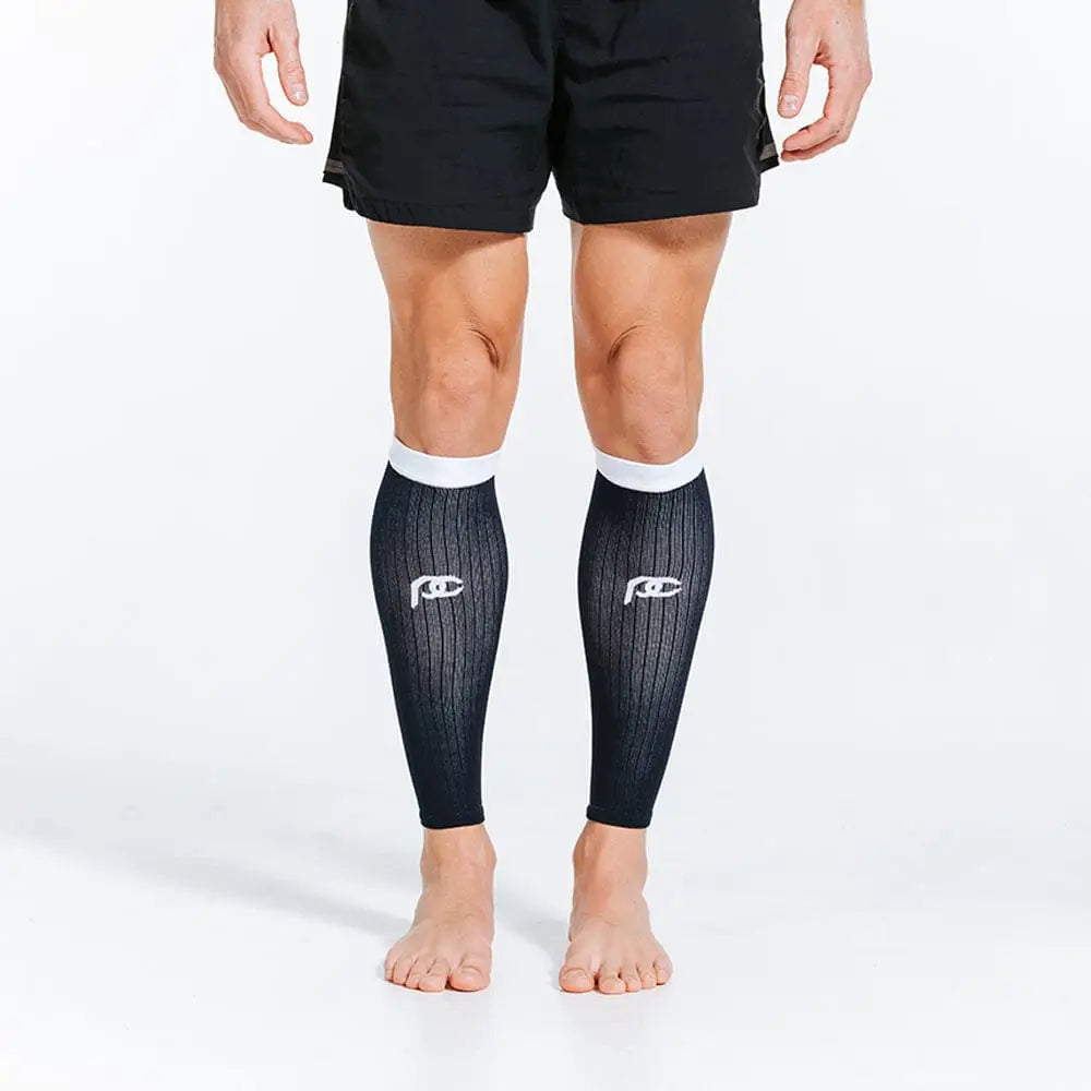 Chief Miller Compression Sleeves>Calf Sleeves Calf Sleeves, Navy over White Apparel