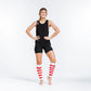 Chief Miller Compression Sleeves>Calf Sleeves Calf Sleeves, White and Red Stripe Apparel