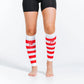 Chief Miller Compression Sleeves>Calf Sleeves Calf Sleeves, White and Red Stripe Apparel