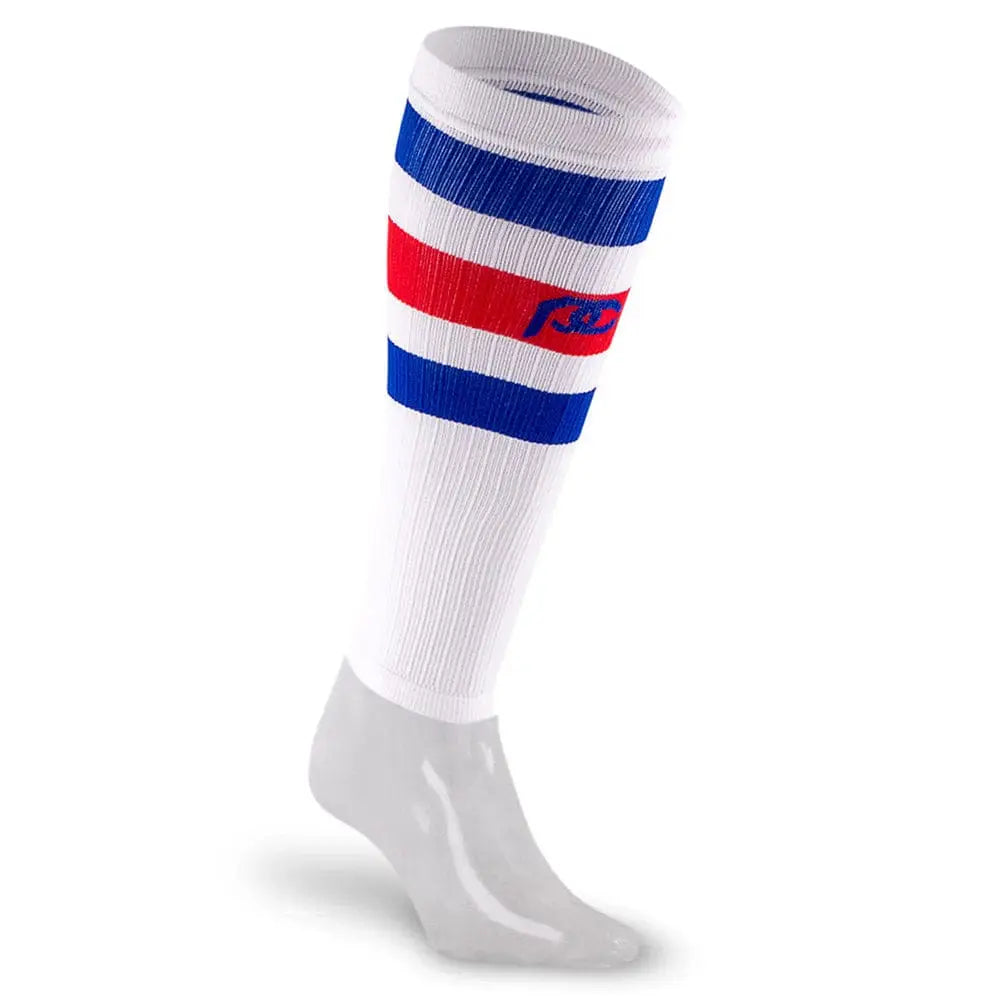 Chief Miller Compression Sleeves>Calf Sleeves Calf Sleeves, White, Red and Blue Stripe Apparel