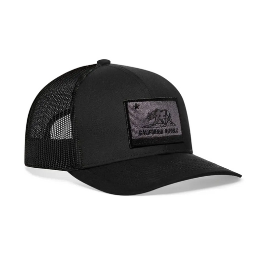 Chief Miller Trucker Hat California Flag Trucker Hat Tactical  |  Black CA Snapback Apparel