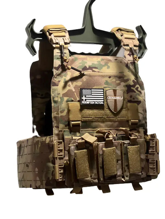 Redemption Tactical Crusader 2.0 XL plate carrier vest with molle webbing and magazine pouches