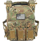Camo tactical vest with magazine pouches and Redemption Tactical flag patch, large size body armor