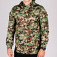 Camouflage hooded sweatshirt with durable hoodie, hand pocket, and smooth draws
