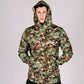 Camouflage hooded sweatshirt with durable hoodie, hand pocket, and smooth draws