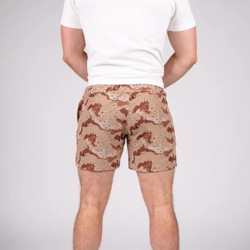 Camouflage patterned Carrier Training Shorts 5 inch inseam for concealed carry training